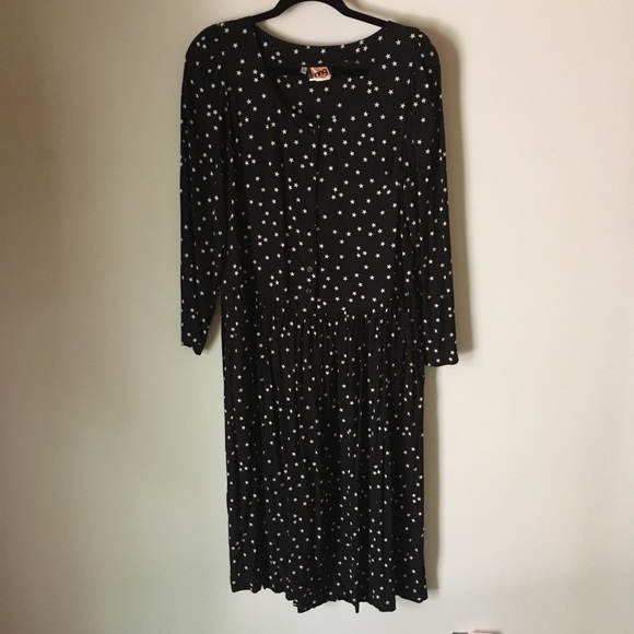 Vintage star print drop waist dress sz 4/6 - Picture 3 of 17